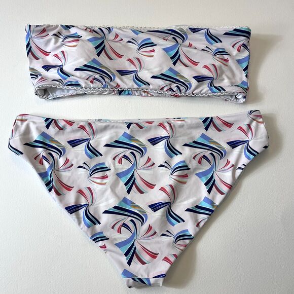 DIPPIN' DAISY'S Bandeau Camilla Top and Bottom Swimsuit Bikini Set Sz Large - Picture 6 of 12